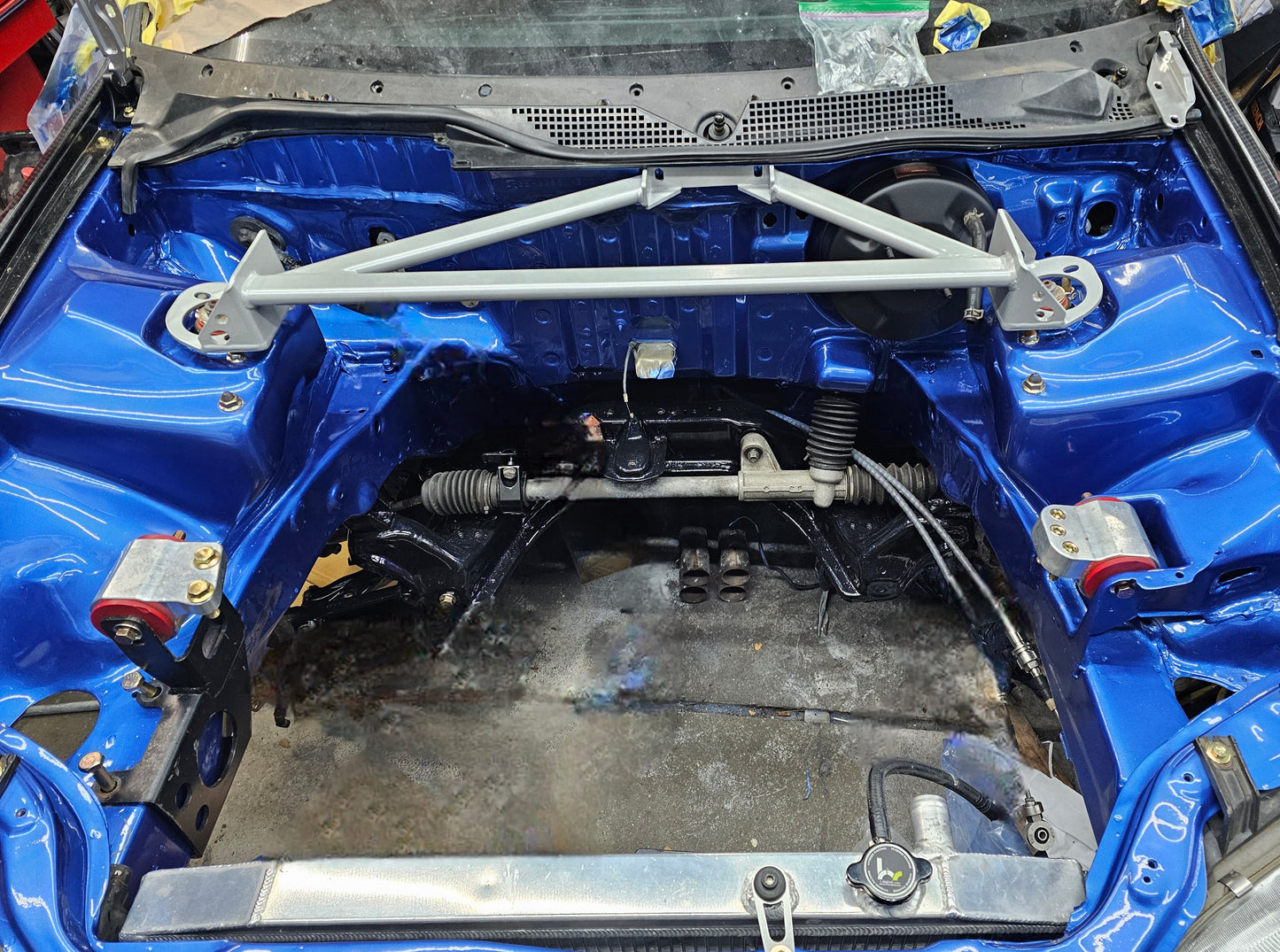 3-Point Front Strut Tower Brace – Honda Civic EG/EK, Del Sol & Acura Integra DC2 (1992–2001)